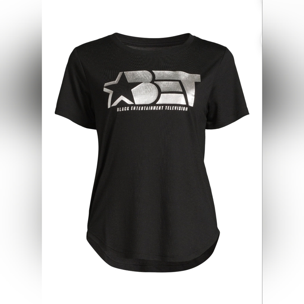 Black Entertainment Television Metallic Logo Relaxed Graphic Tee - Juniors XL